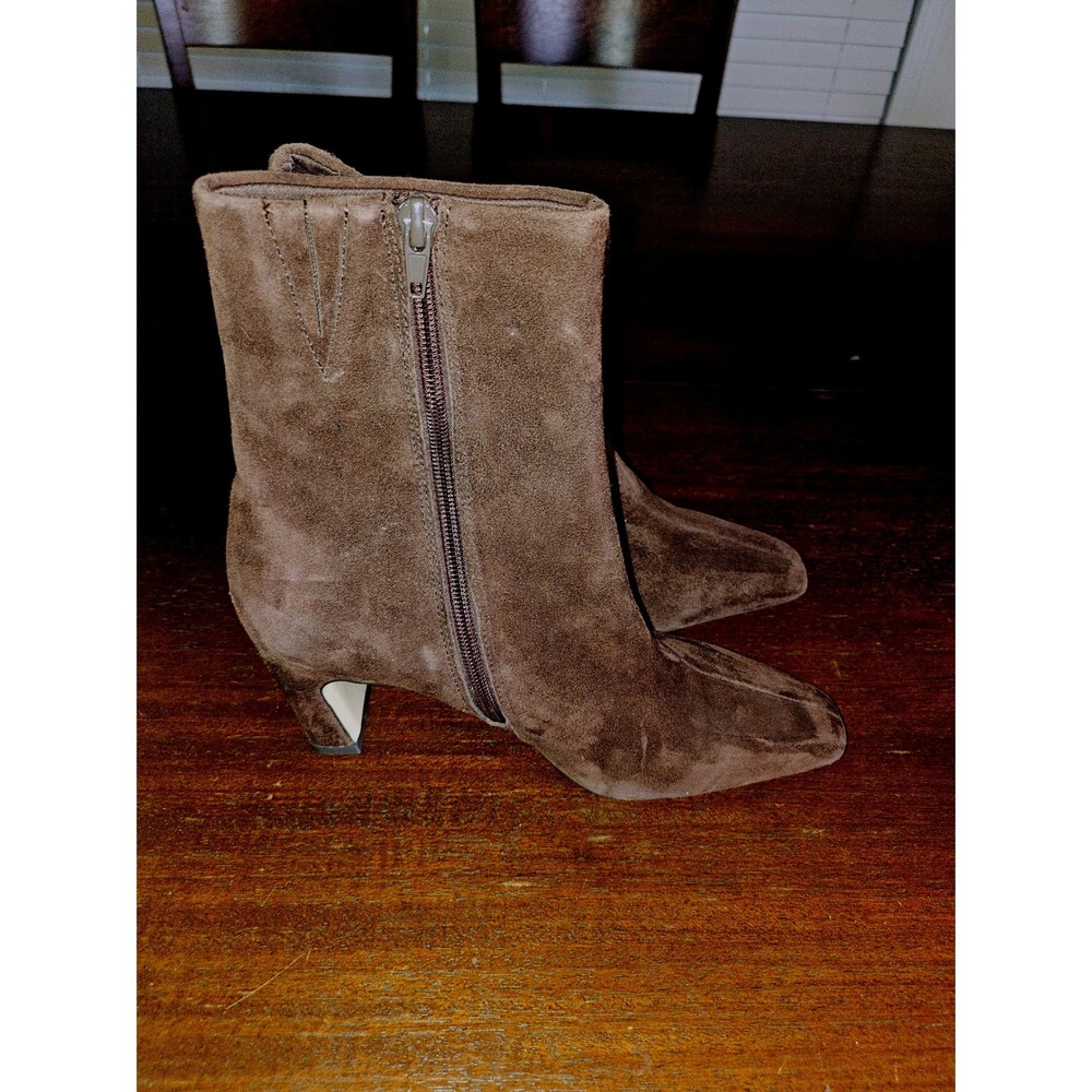 Steve Madden Willah Booties Womens 7 Brown Suede Square Toe Ankle Boots WILH01S1 - Picture 8 of 9
